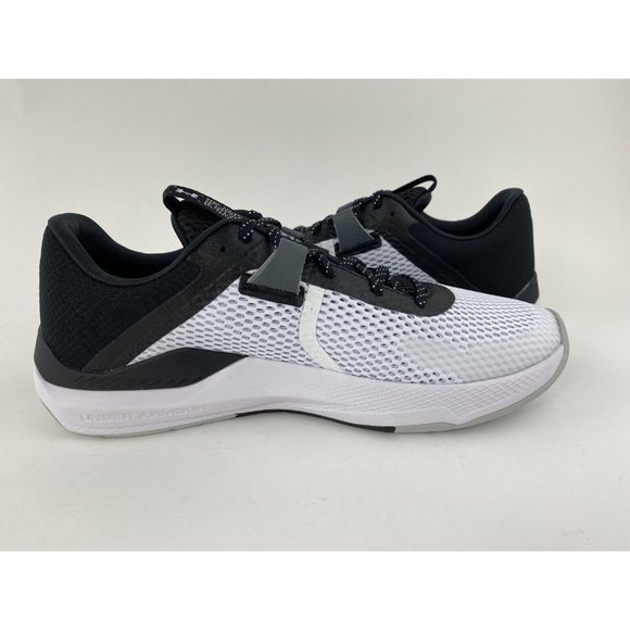 Under Armour Project Rock BSR 2 White Black Men's Training Shoes Sneakers Dwayne - Picture 12 of 12